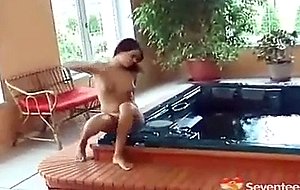 Masturbating on the floor