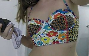 Beautiful blonde milf shitting