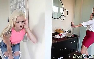 Straight teen strapon lez