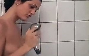 HomeGrownGFs Hot Brunette Sucks Off A Guy In The Shower