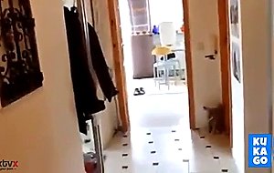 Mopping the floor nude 