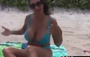 Wife flashing at the beach pov