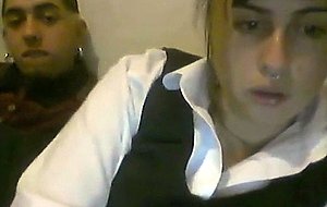 Punk couple sex on webcam  