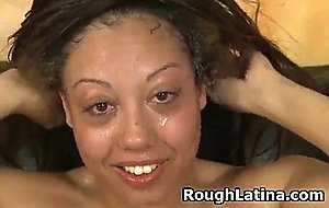Latina slut fucked so intense her wig comes off
