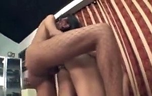 Tranny in pantyhose sucking and fucking