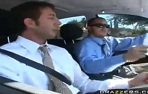 Roxy Gets sprayed with a huge load from a huge ...