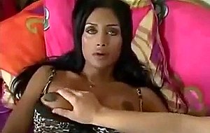 Blonde and brunette shemales drilling a slut