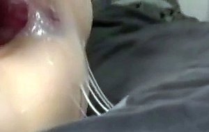 Huge Dildo Fuck With Creamy Ejaculation