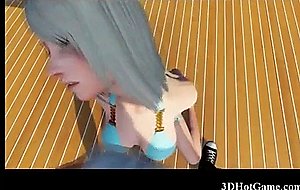 D honey babe sucks and rides cock! 