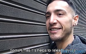 Horny latino sucking dong 