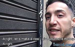 Horny latino sucking dong 