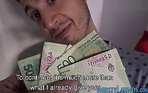 Horny latino sucking dong 