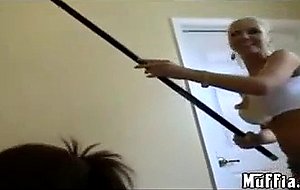 Big tits molly strips down to some hot dildo fucking ...