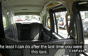 Busty blonde amateur banging in fake taxi