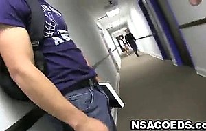 College blonde gets fucked and swallows a load