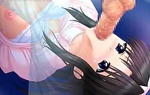Deep throated hentai nurse gets mouth cum filled