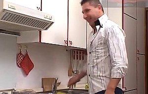 Hot sex with cutie in the kitchen