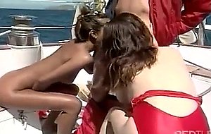 Asian Threesome On A Boat