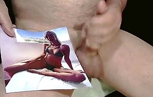 Hot slut gets face tits and panty covered with cum 