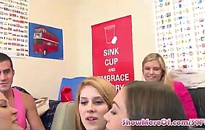 College chicks fucked in front of crowd