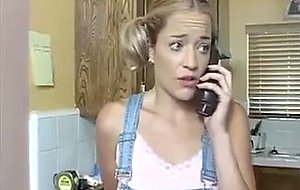 Facializing The Blonde Babysitter