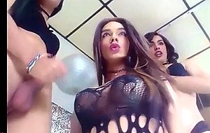 Shemale threesome 