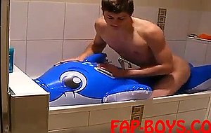 Twink dry humps his dolphin