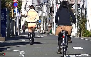 Hot japanese crossdresser walking