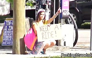 Hitchhiker teen london smith outdoor sex