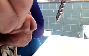 Another pee this time with my toy inside my penis  