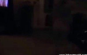 Shy girl turns off the light and starts sucking her ...