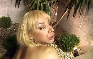 Titty blonde blowing before being fucked by pov