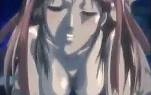 Anime schoolgirl with voluptuous big tits getting her pussy slammed