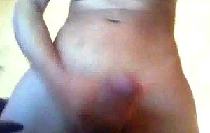 Wonderful webcam tranny cums all over her desk