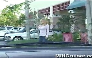 MILF gets a quick suck and fuck on.