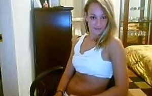 Blondie Chatting On Webcam