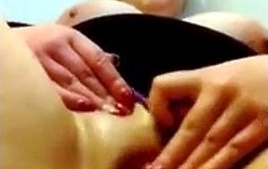 Busty blond wife having orgasm on cam  