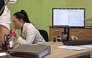 Loan4k. horny girl elis dark in glasses has sex at first day of work
