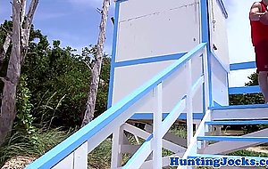 Lifeguard jock getting ass...