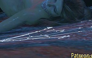 Monsters fuck 3-d animated girl