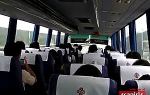 Milf masturbates on chinese bus  