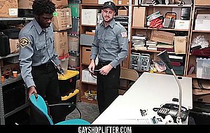 Youngperps-hot black security officer fucks anothe  