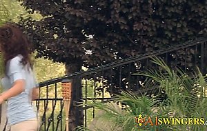 Wet bisexual girl friendly and lifestyle curious amateur swingers decide to take the plunge