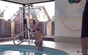 Black4k. big cock of swimming coach makes cutie forget about pool