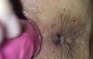 Pink vibrator doggy fuck and gape