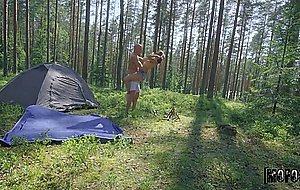 Outdoorsy Couple's DeepThroat and Cockride
