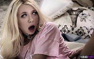 Stepdad fucks kenzies face with his cock 