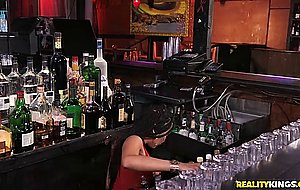 Exotic Aaliyah Hadid fucks in a bar