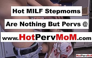 MILF stepmother pays with blowjob exchange oil change