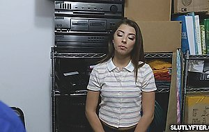 Brunette Ava Eden gets a nice big warm facial fom Peters big fat dong